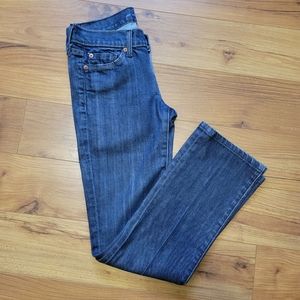 7 For All Mankind Straight Leg Dark Wash Women's Size 25